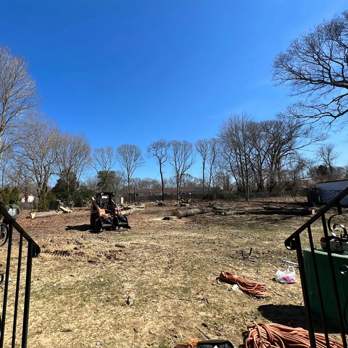 Big Brother Tree Service crew and equipment on a Long Island job site